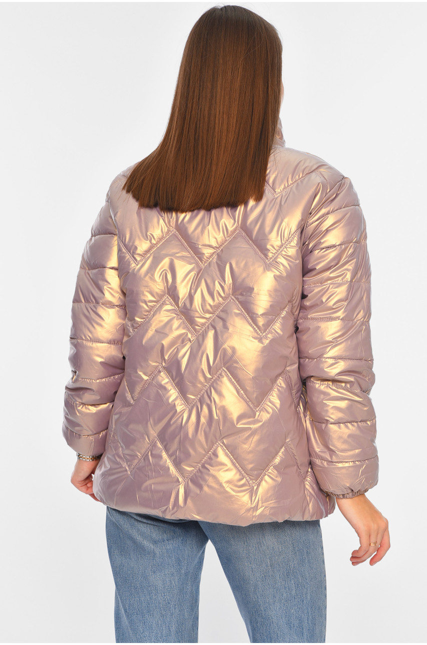 Куртка жіноча демісезонна бузкового кольору 226 195997