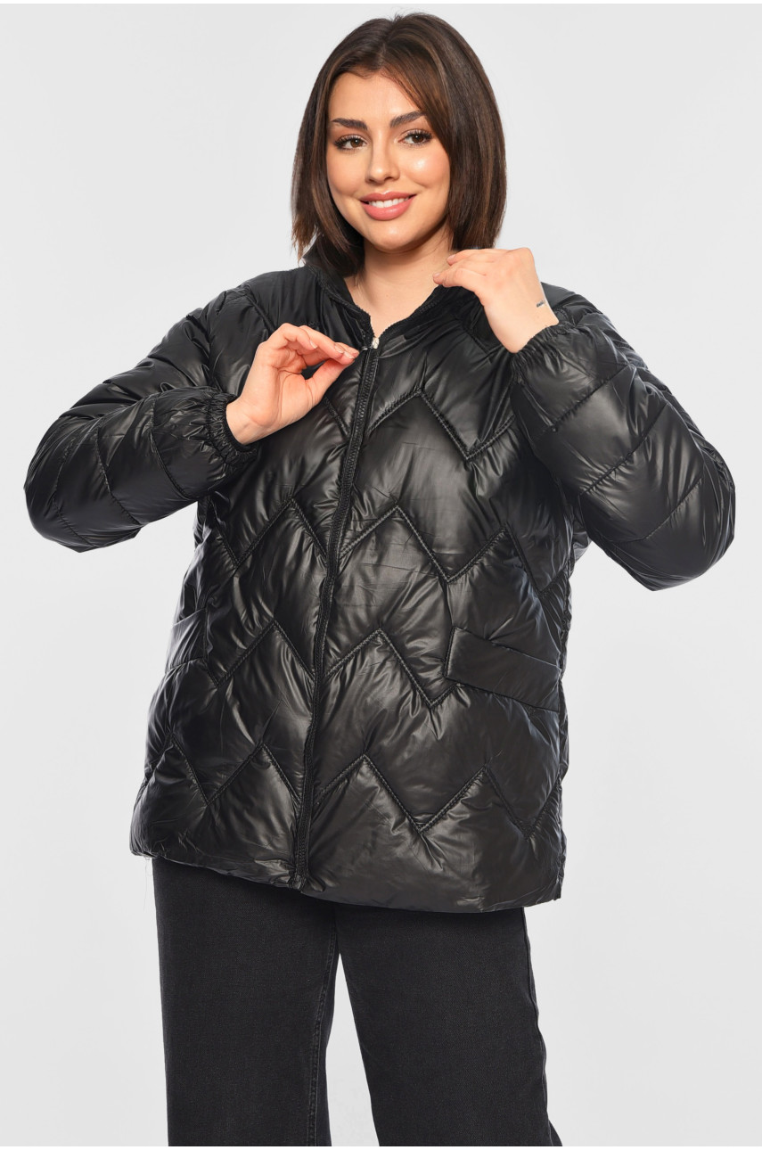 Куртка жіноча демісезонна чорного кольору 226 195998