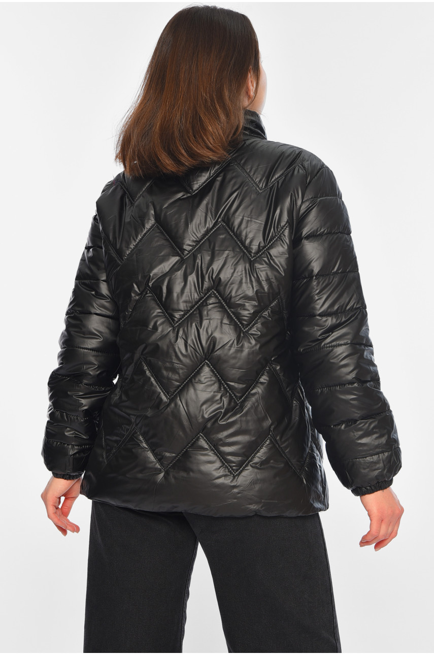 Куртка жіноча демісезонна чорного кольору 226 195998