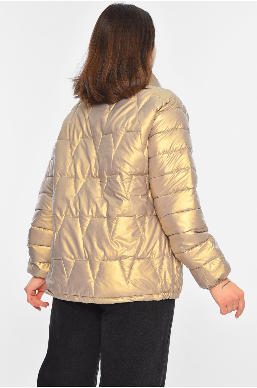 Куртка жіноча демісезонна бежевого кольору 06953 196016