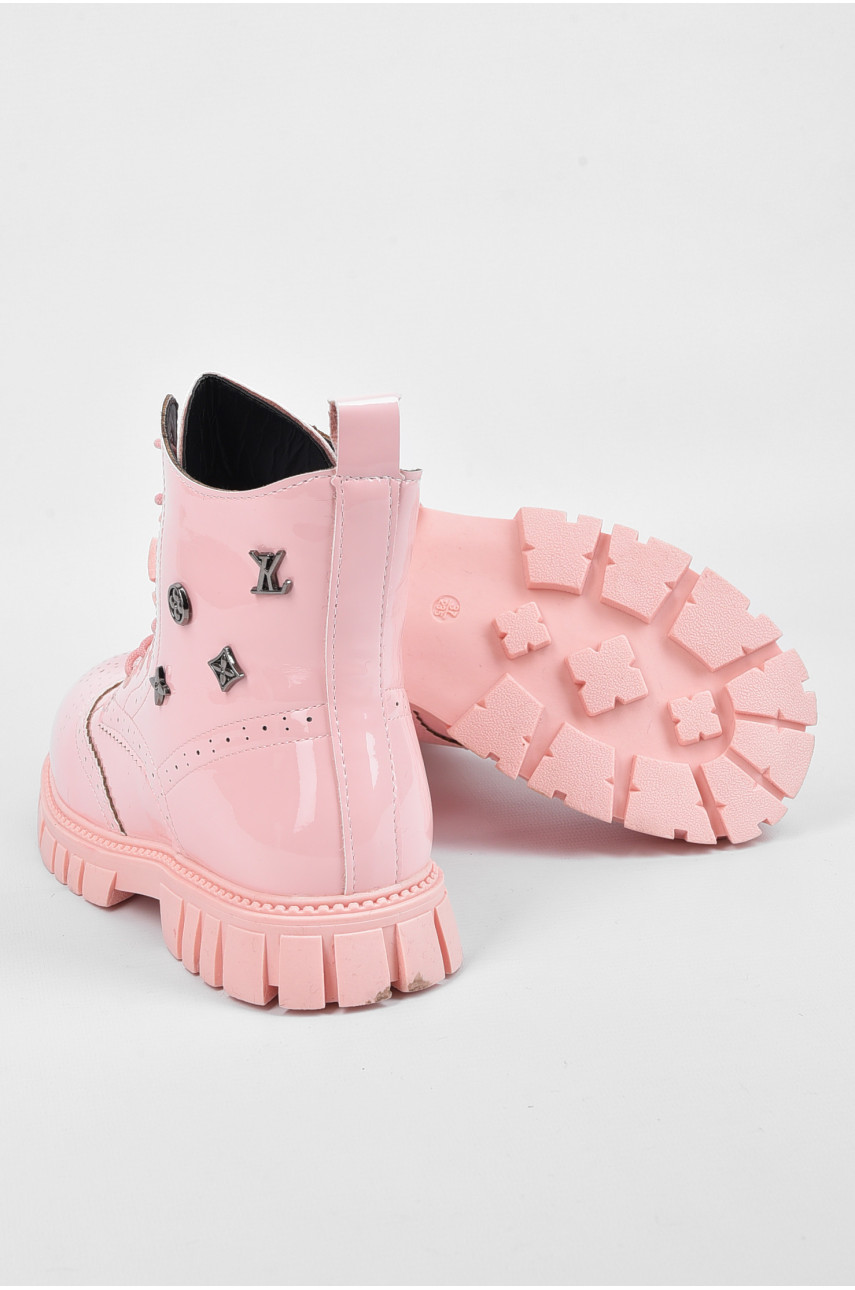 Ботинки детские зима розового цвета на меху 8102-12 196025 Ботинки детские зима розового цвета на меху 8102-12 196025