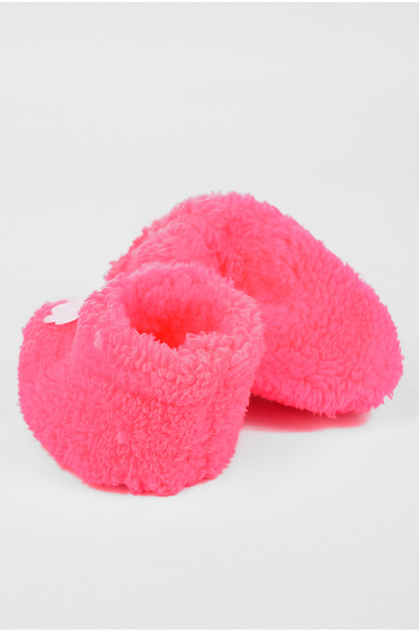 Пінетки дитячі для дівчинки махрові яскраво рожевого кольору 51122-5 196029