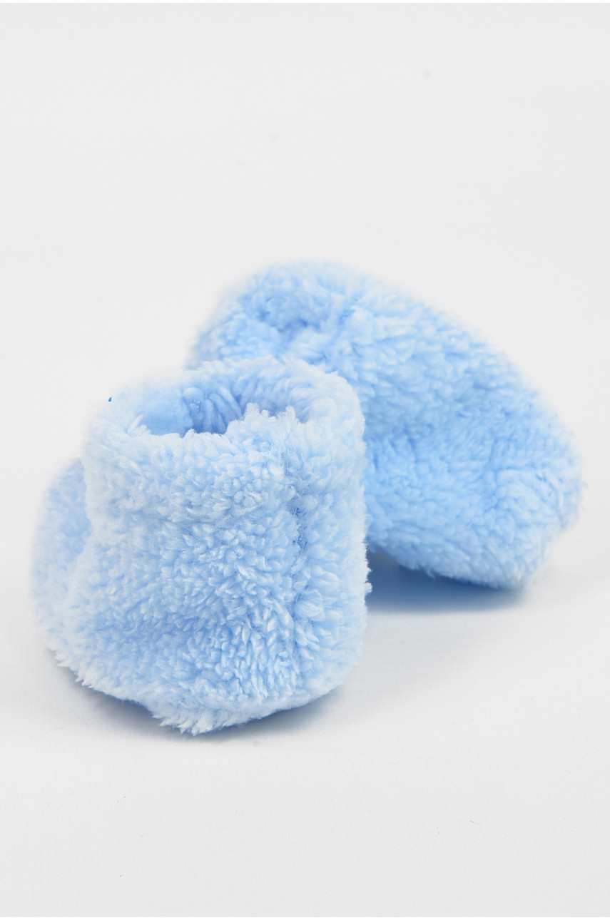 Пінетки дитячі для хлопчика махрові блакитного кольору 7693-1 196032