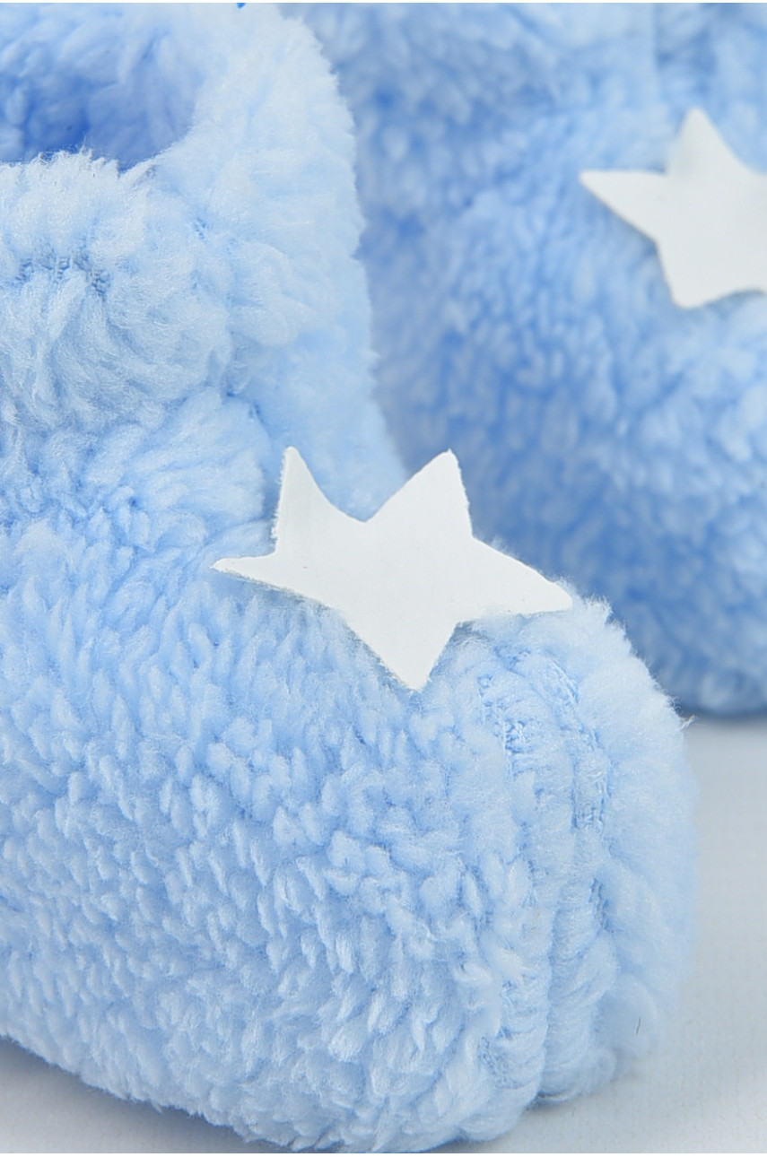 Пінетки дитячі для хлопчика махрові блакитного кольору 7693-1 196032