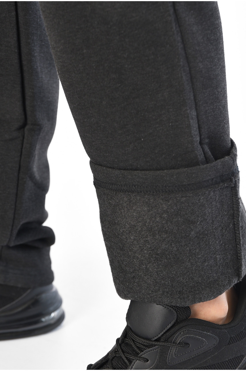 Спортивні штани чоловічі на флісі сірого кольору К2413 196055