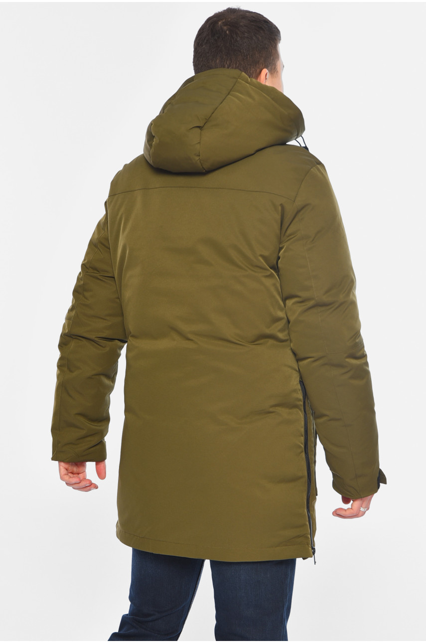 Куртка мужская удлиненная еврозима цвета хаки 868 196069