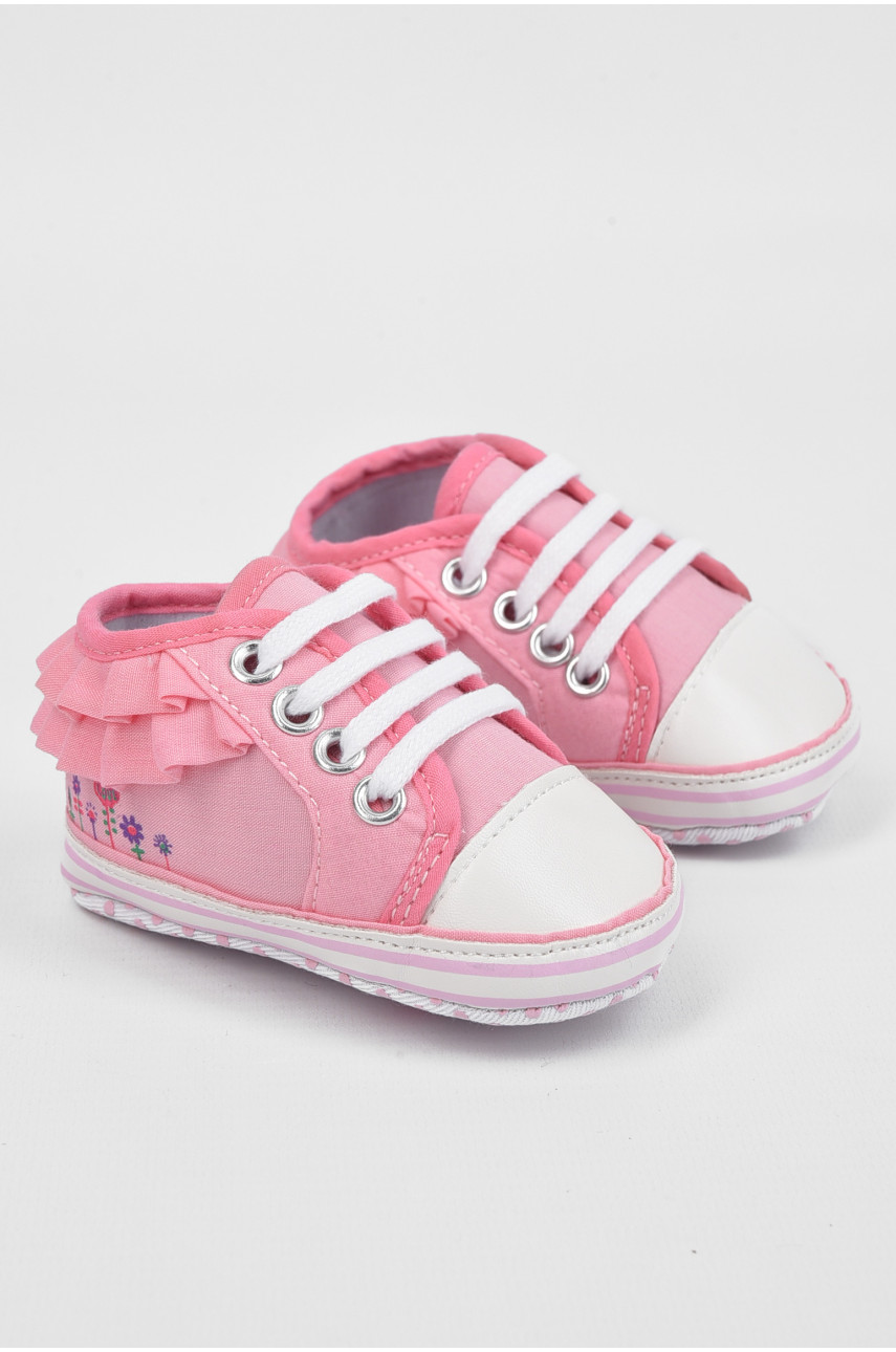 Пинетки детские для девочки розового цвета 196077