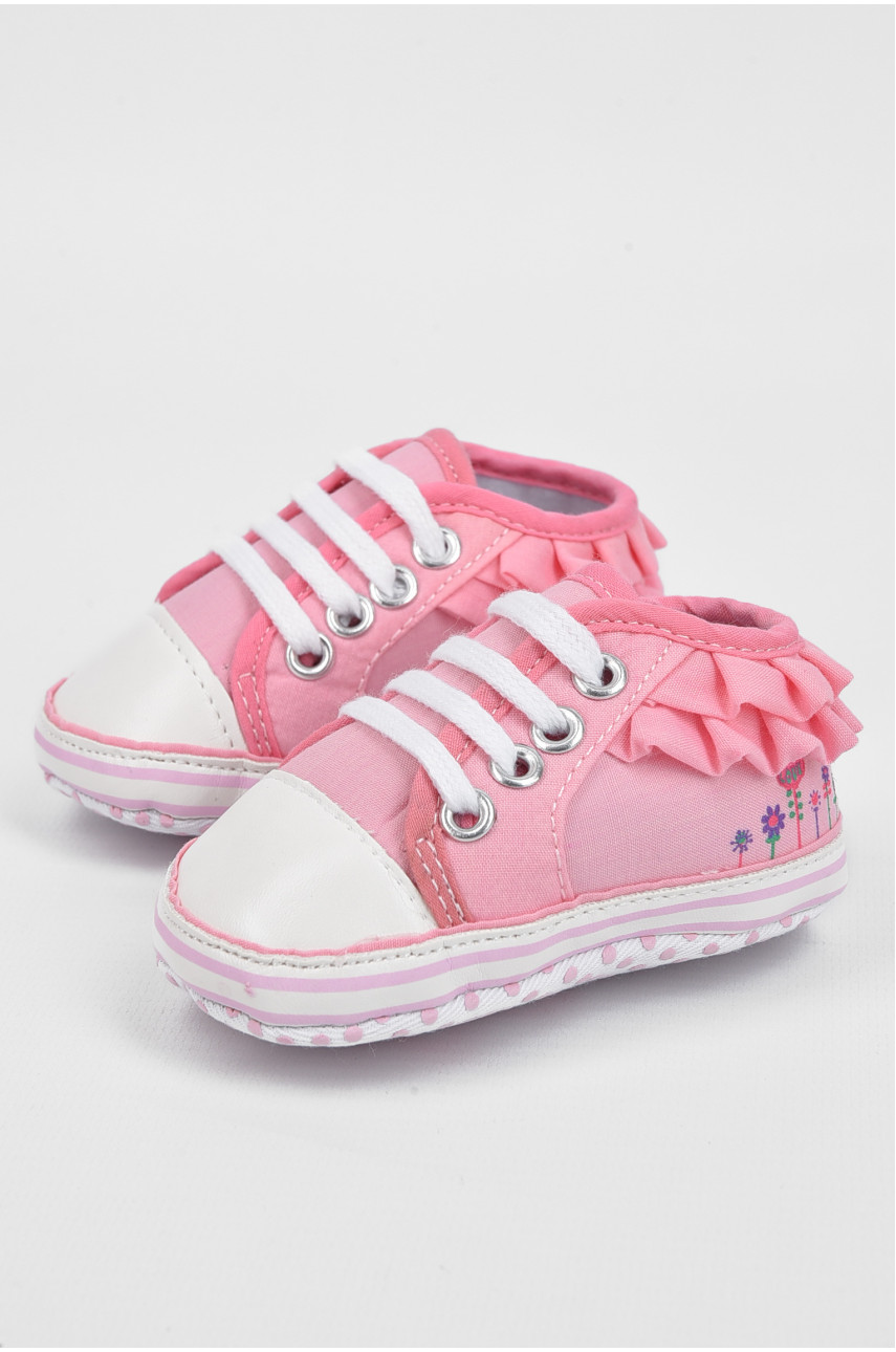 Пинетки детские для девочки розового цвета 196077