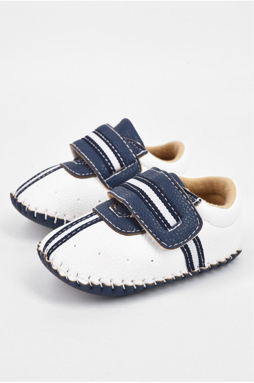 Пинетки детские для мальчика белого цвета 7 mix 196079