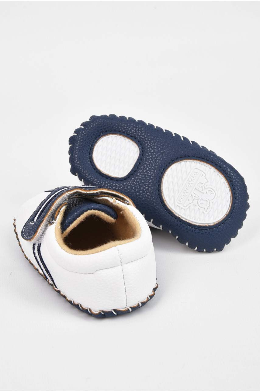 Пінетки дитячі для хлопчика білого кольору 7 mix 196079