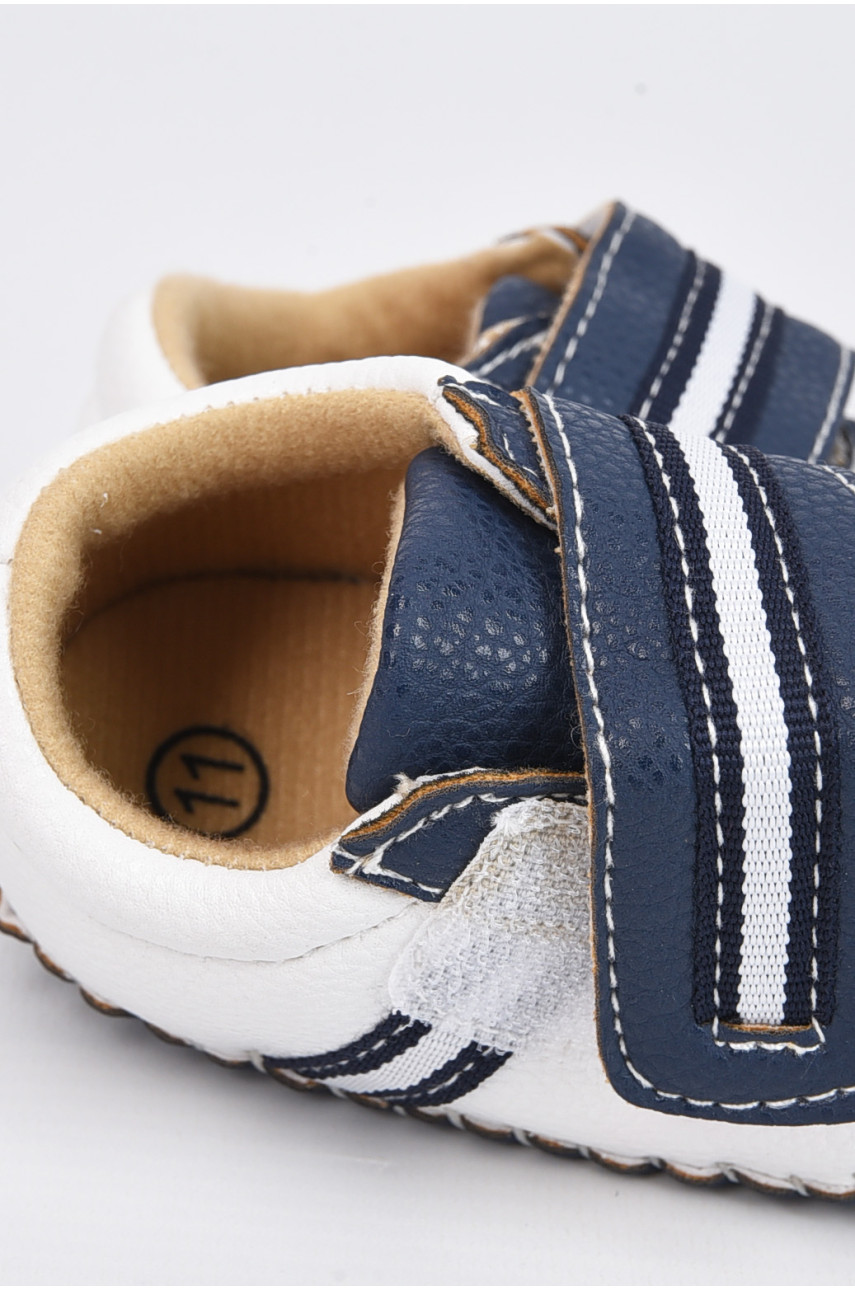 Пінетки дитячі для хлопчика білого кольору 7 mix 196079