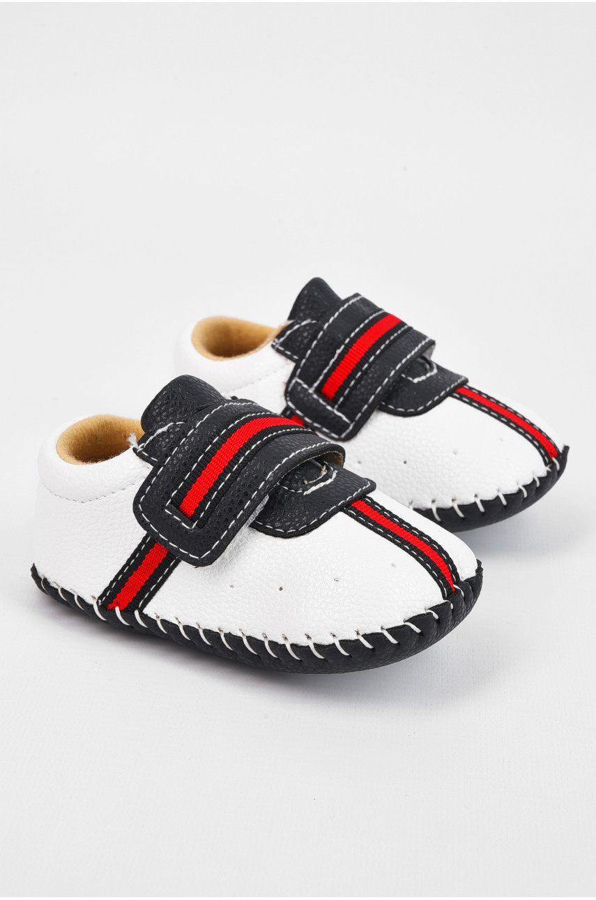 Пинетки детские для мальчика белого цвета 7 mix 196081