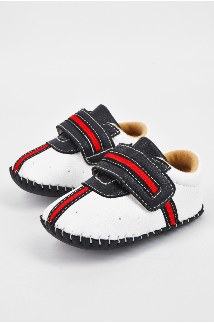 Пинетки детские для мальчика белого цвета 7 mix 196081