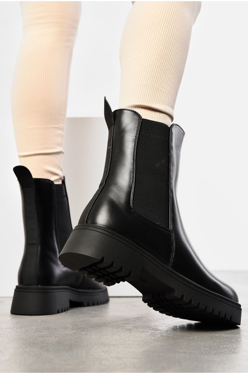Ботинки женские зимние черного цвета 3143-1 196094