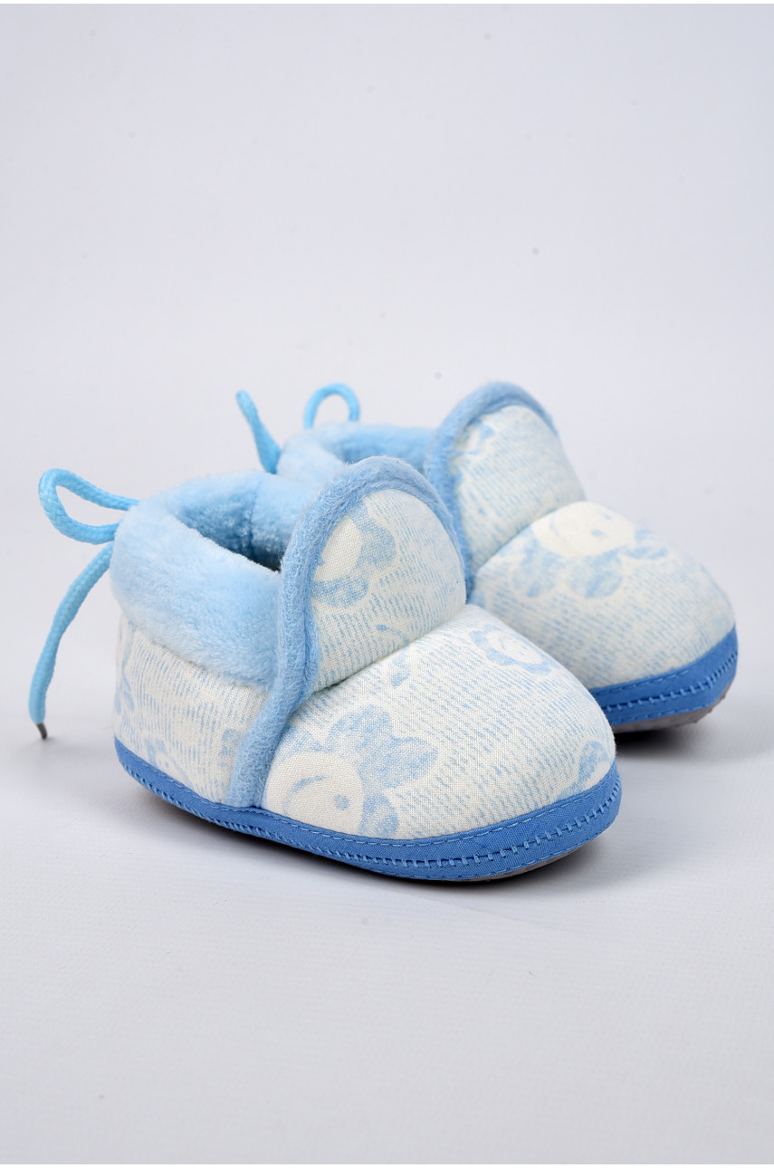 Пінетки дитячі блакитного кольору леопард 196139 Пінетки дитячі блакитного кольору леопард 196139