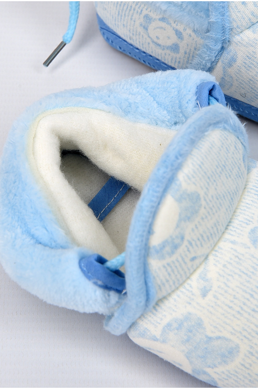 Пінетки дитячі блакитного кольору леопард 196139 Пінетки дитячі блакитного кольору леопард 196139