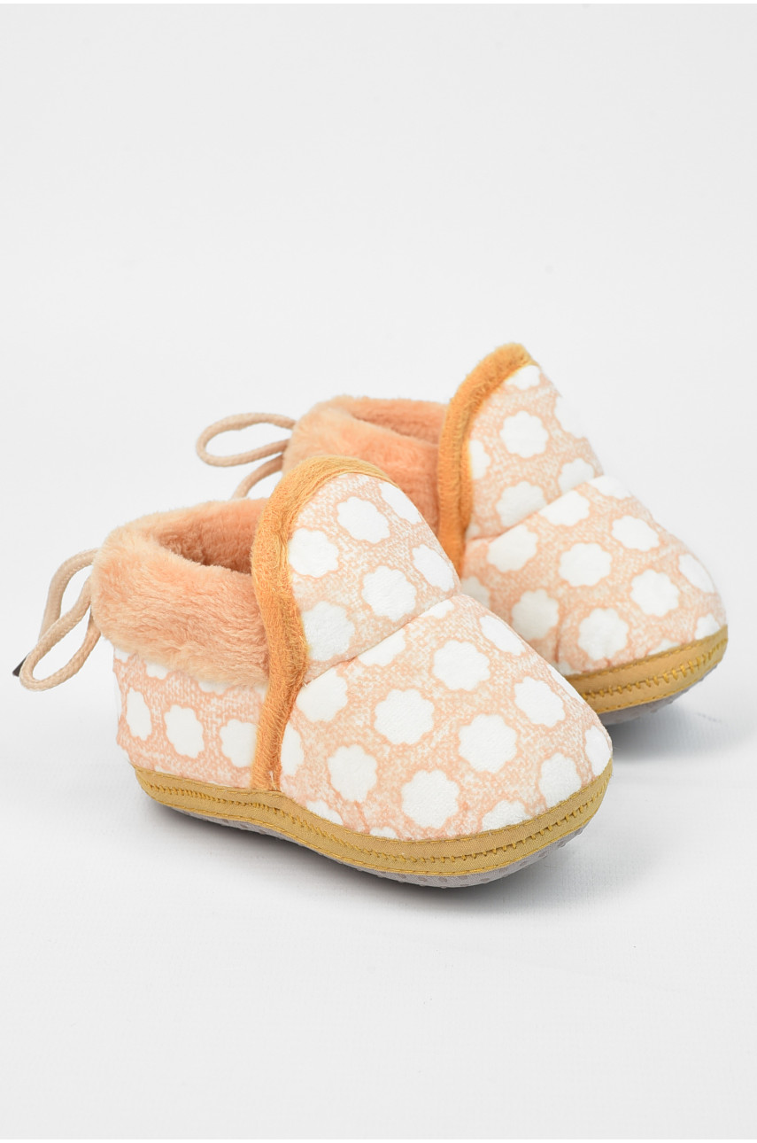 Пинетки детские желтого цвета леопард 196141