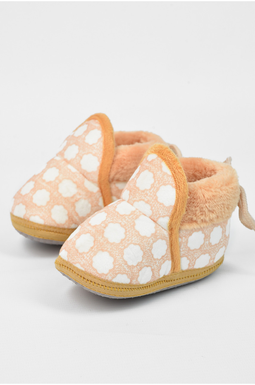 Пинетки детские желтого цвета леопард 196141