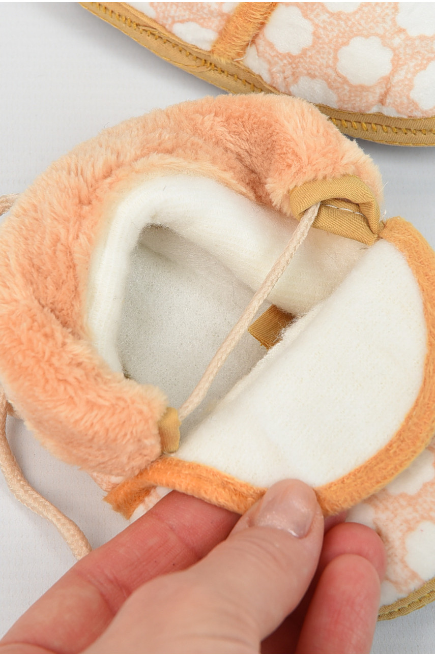 Пинетки детские желтого цвета леопард 196141