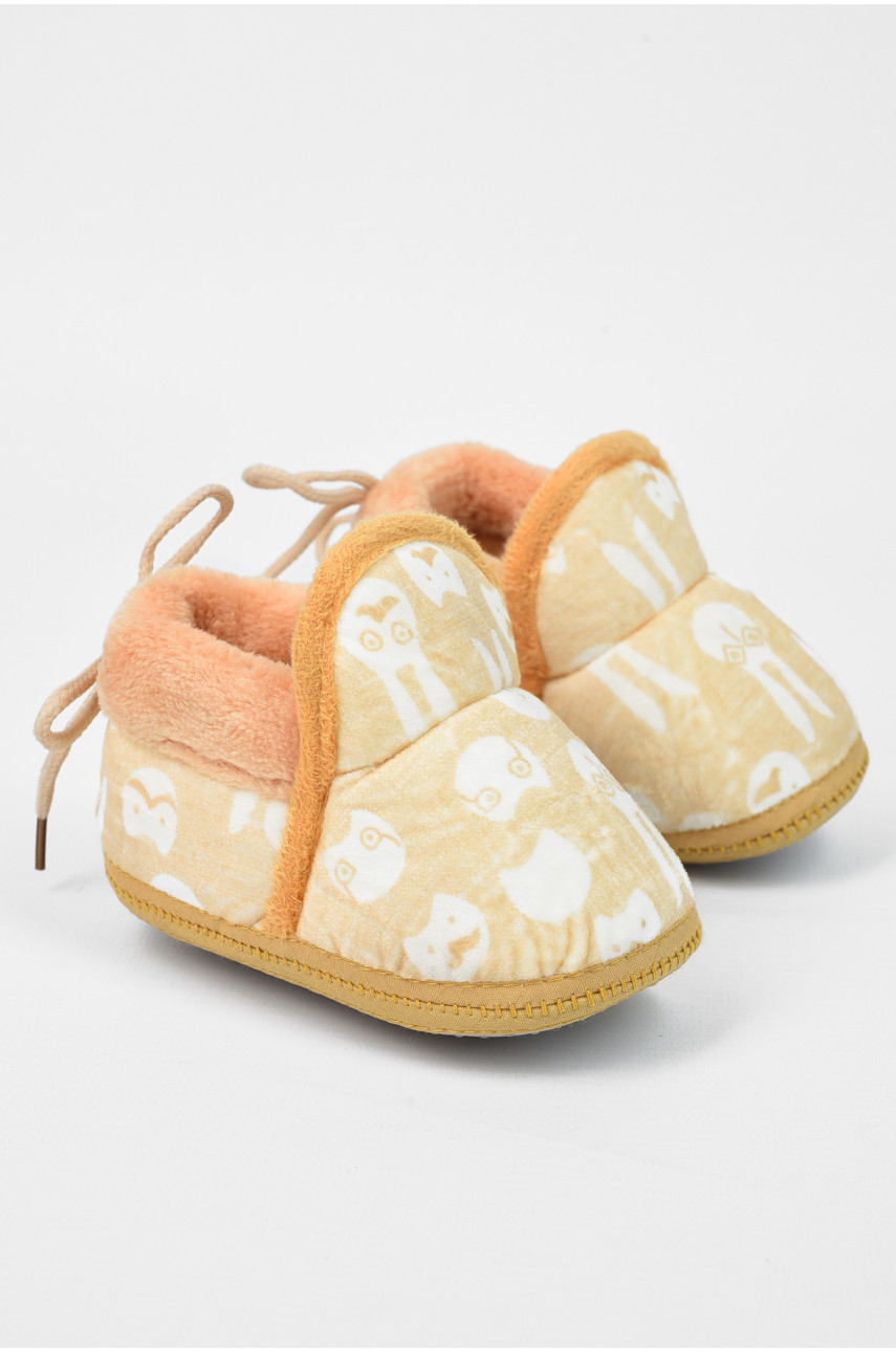 Пінетки дитячі жовтого кольору леопард 196142 Пінетки дитячі жовтого кольору леопард 196142