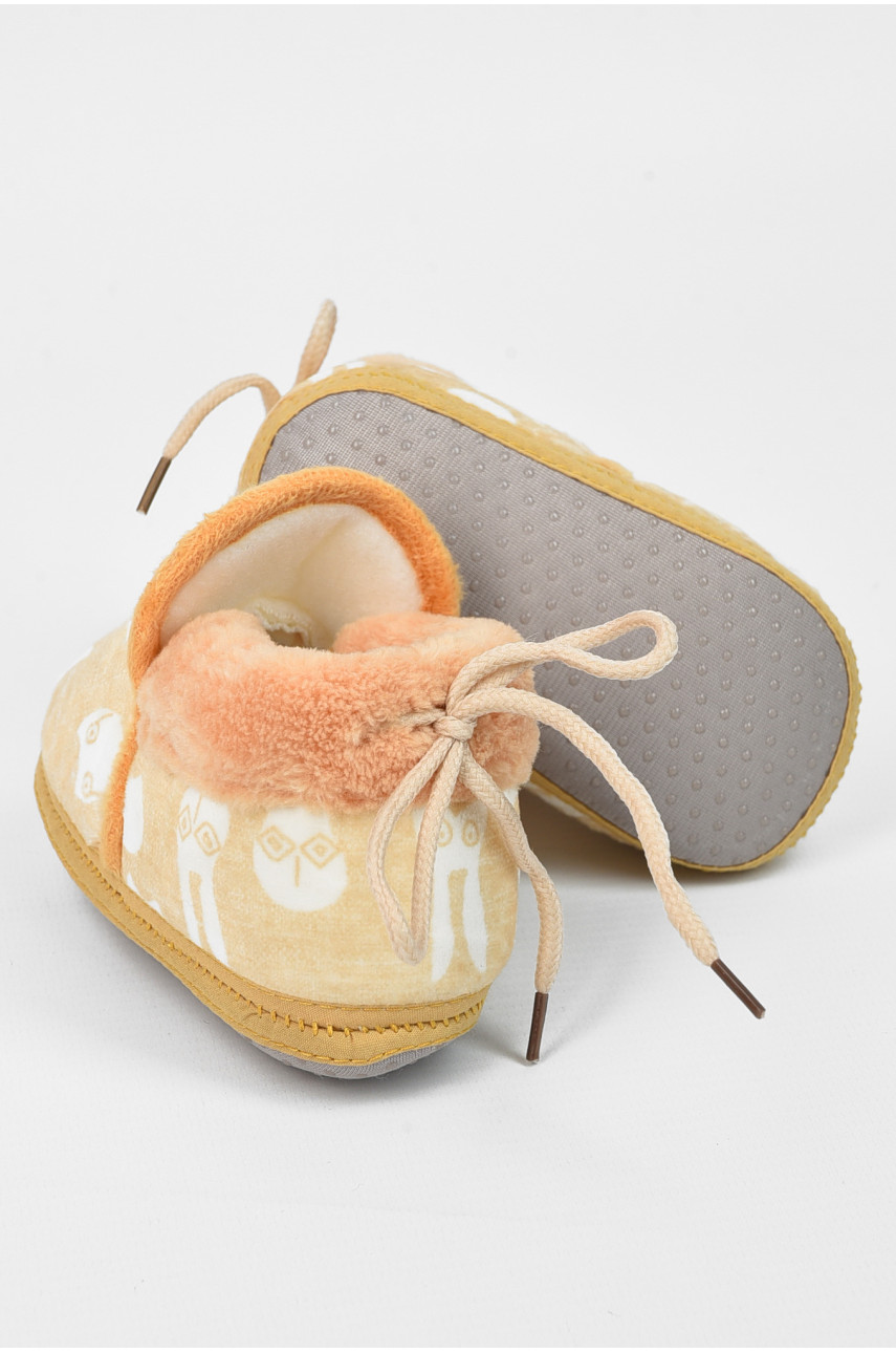 Пінетки дитячі жовтого кольору леопард 196142 Пінетки дитячі жовтого кольору леопард 196142