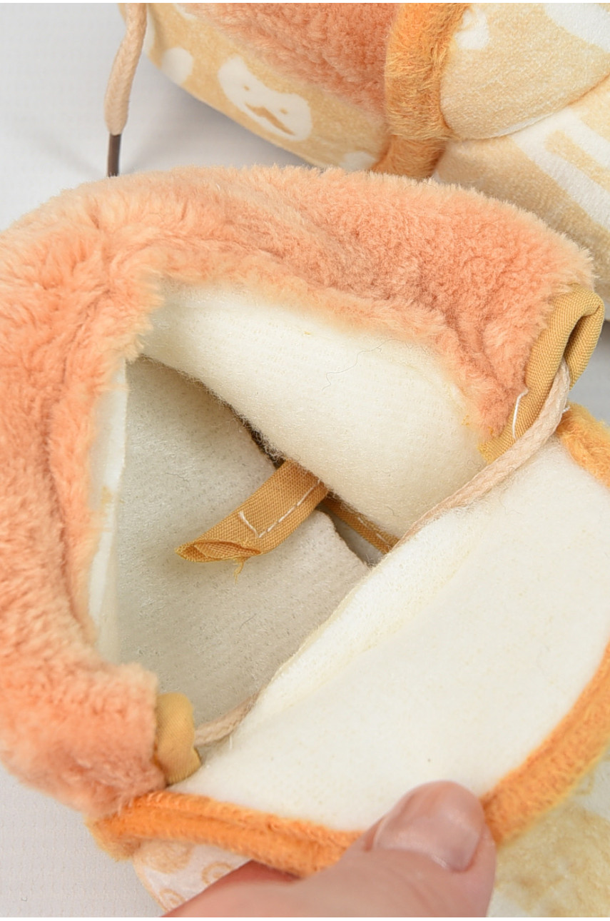 Пінетки дитячі жовтого кольору леопард 196142 Пінетки дитячі жовтого кольору леопард 196142