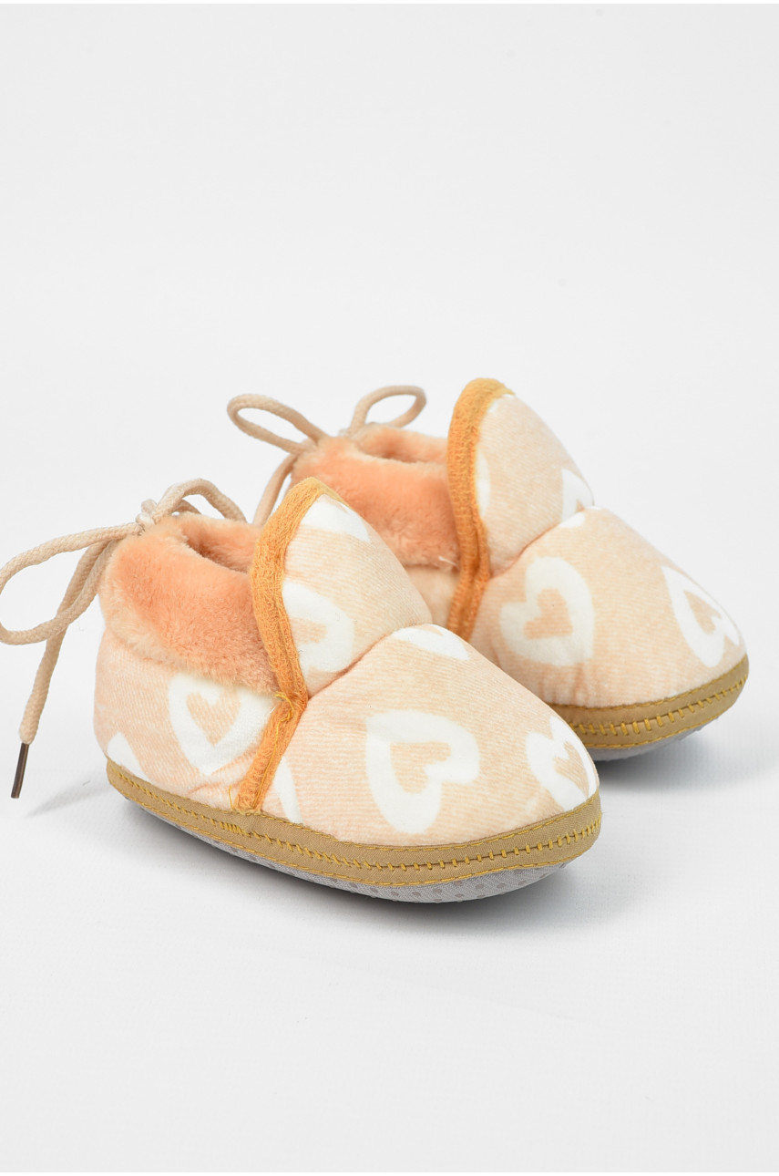 Пинетки детские желтого цвета леопард 196143 Пинетки детские желтого цвета леопард 196143