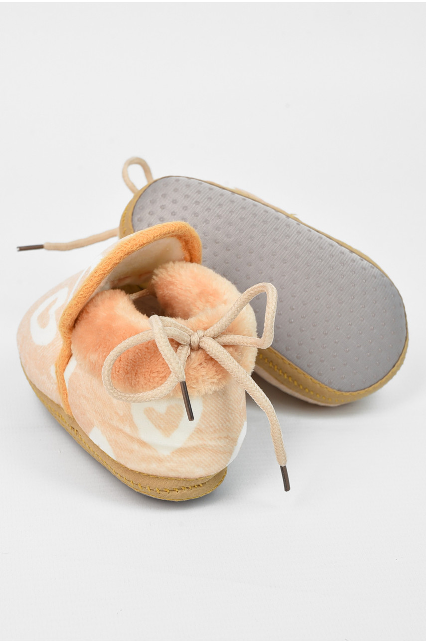 Пинетки детские желтого цвета леопард 196143 Пинетки детские желтого цвета леопард 196143