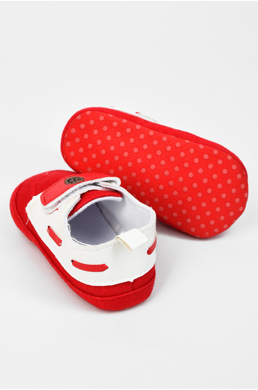 Пінетки дитячі для хлопчика червоного кольору 196146