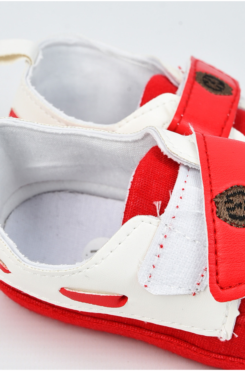 Пінетки дитячі для хлопчика червоного кольору 196146