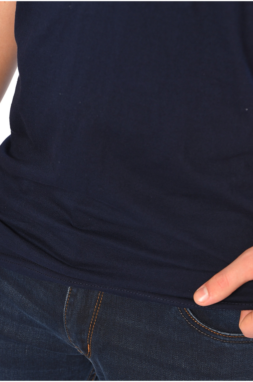 Майка мужская однотонная темно-синего цвета 1111 196149