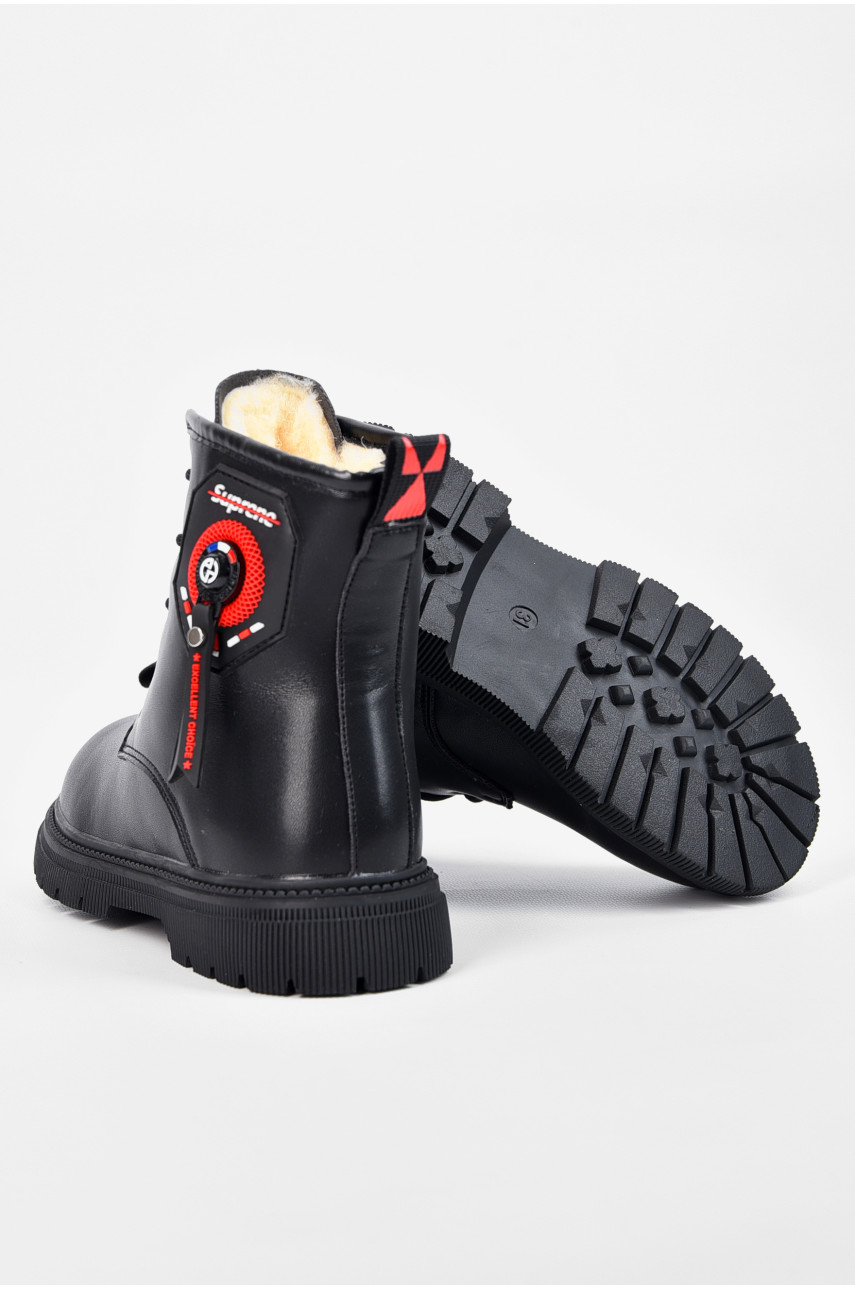 Ботинки детские для девочки зимние чорного цвета Y7221-2 196175 Ботинки детские для девочки зимние чорного цвета Y7221-2 196175