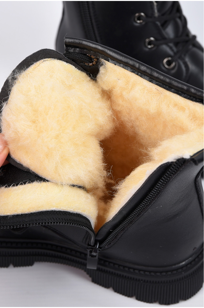 Ботинки детские для девочки зимние чорного цвета Y7221-2 196175 Ботинки детские для девочки зимние чорного цвета Y7221-2 196175