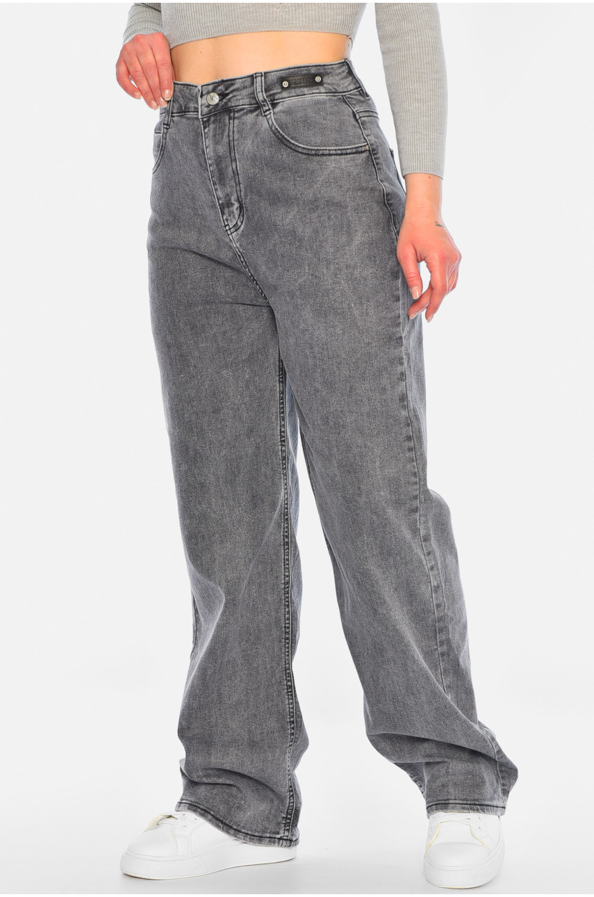 Джинси жіночі прямі сірого кольору 3093 196183 Джинси жіночі прямі сірого кольору 3093 196183