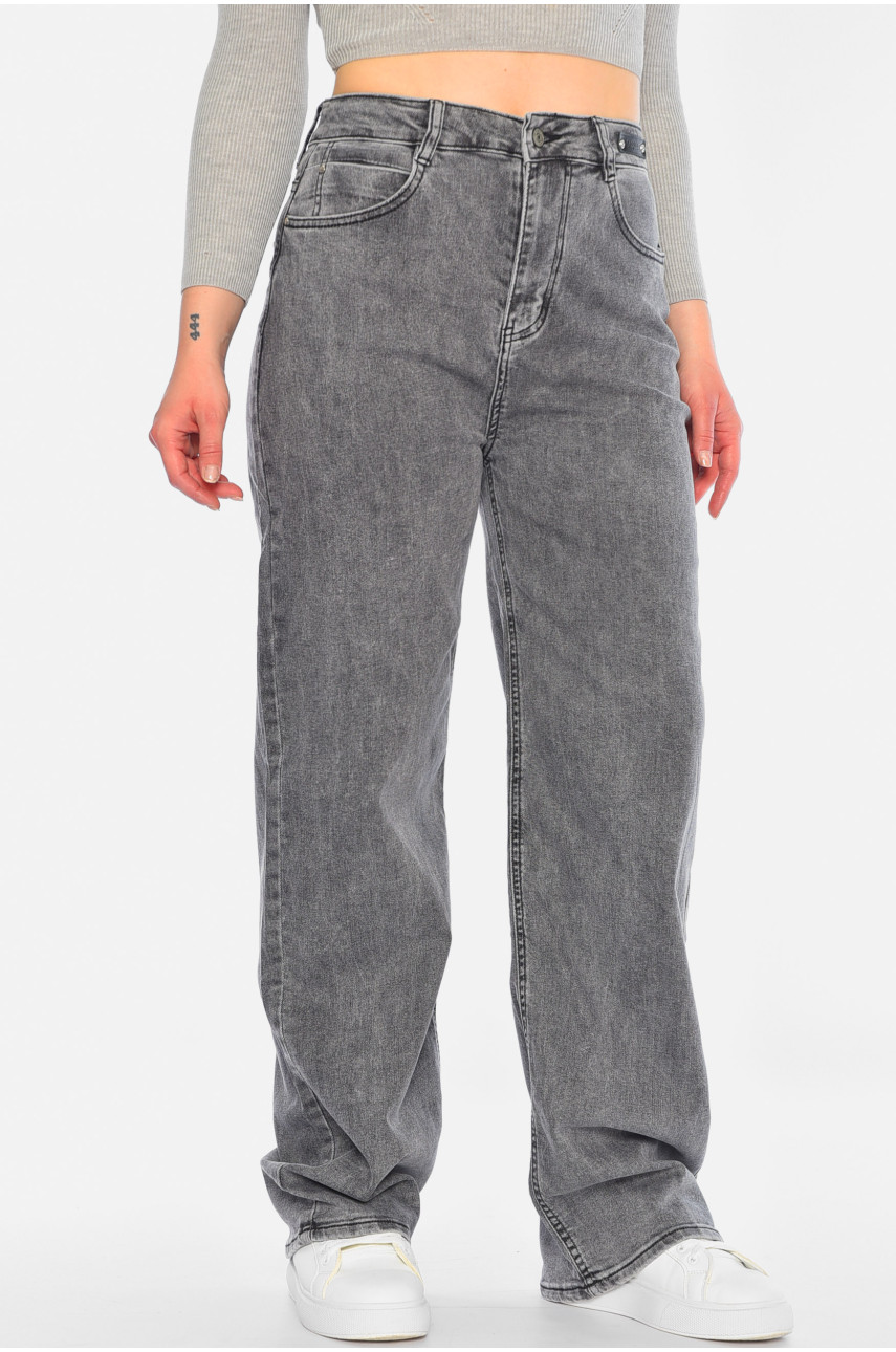 Джинси жіночі прямі сірого кольору 3093 196183 Джинси жіночі прямі сірого кольору 3093 196183