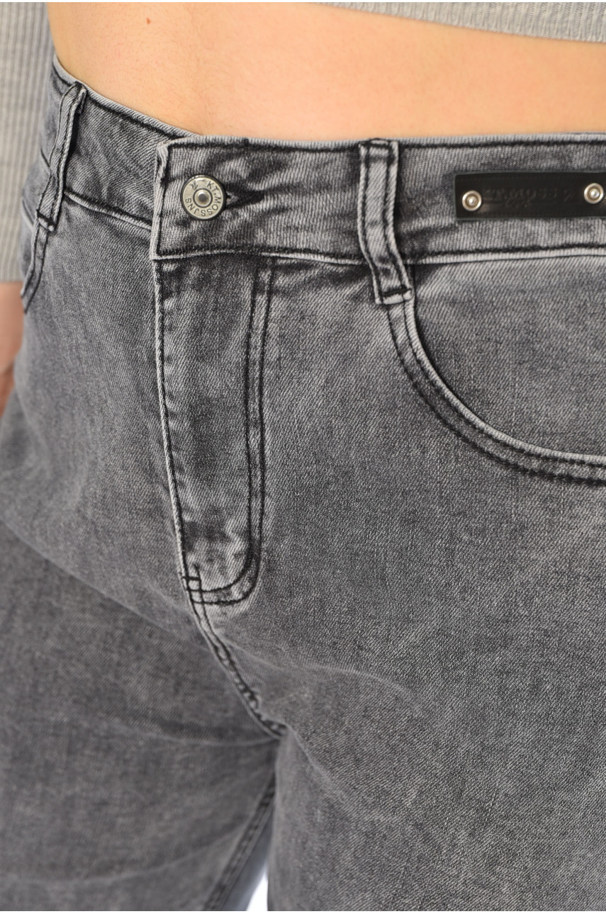 Джинси жіночі прямі сірого кольору 3093 196183 Джинси жіночі прямі сірого кольору 3093 196183