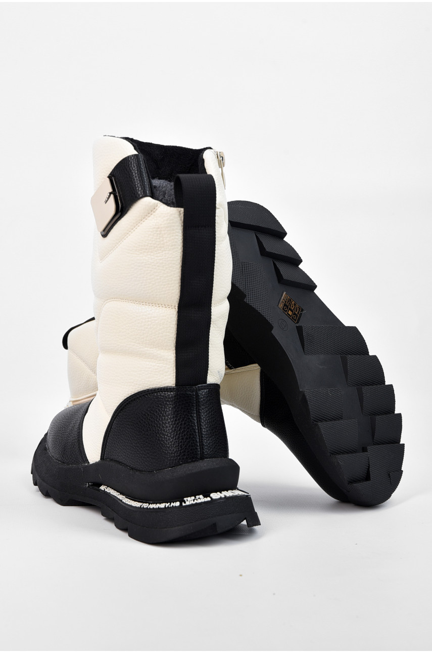 Сапоги зимние детские девочка молочного цвета А2317-3М 196184 Сапоги зимние детские девочка молочного цвета А2317-3М 196184