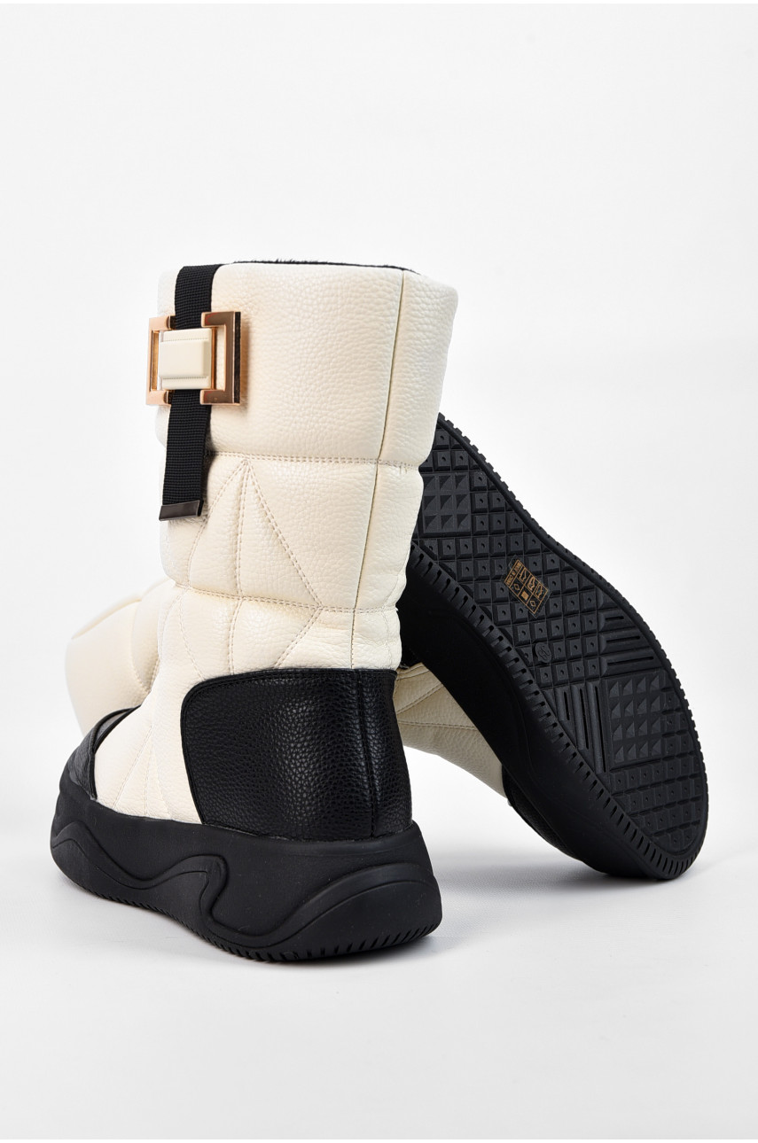 Сапоги зимние детские девочка молочного цвета А2328-3М 196185 Сапоги зимние детские девочка молочного цвета А2328-3М 196185