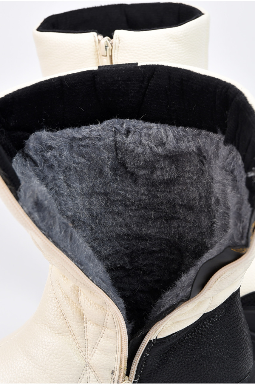 Сапоги зимние детские девочка молочного цвета А2328-3М 196185 Сапоги зимние детские девочка молочного цвета А2328-3М 196185