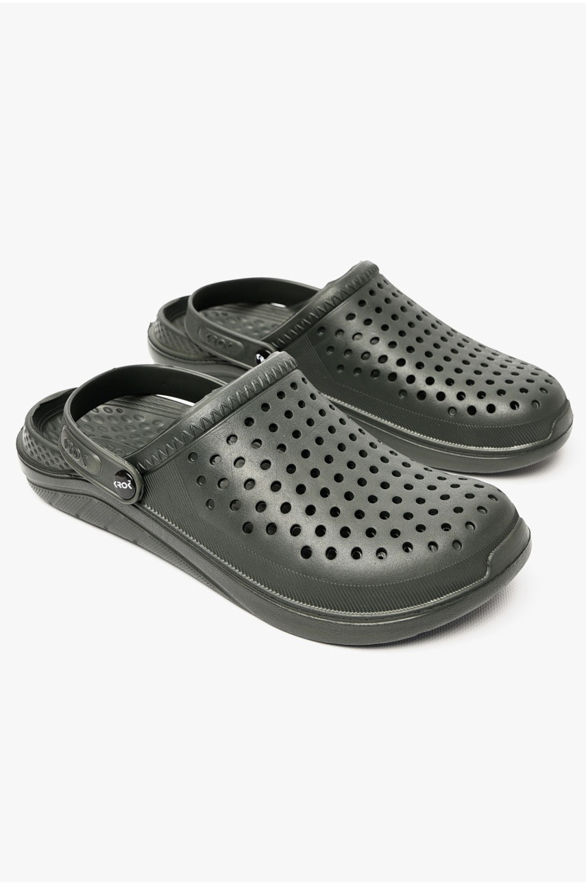 Кроксы мужские цвета хаки с-68 196193