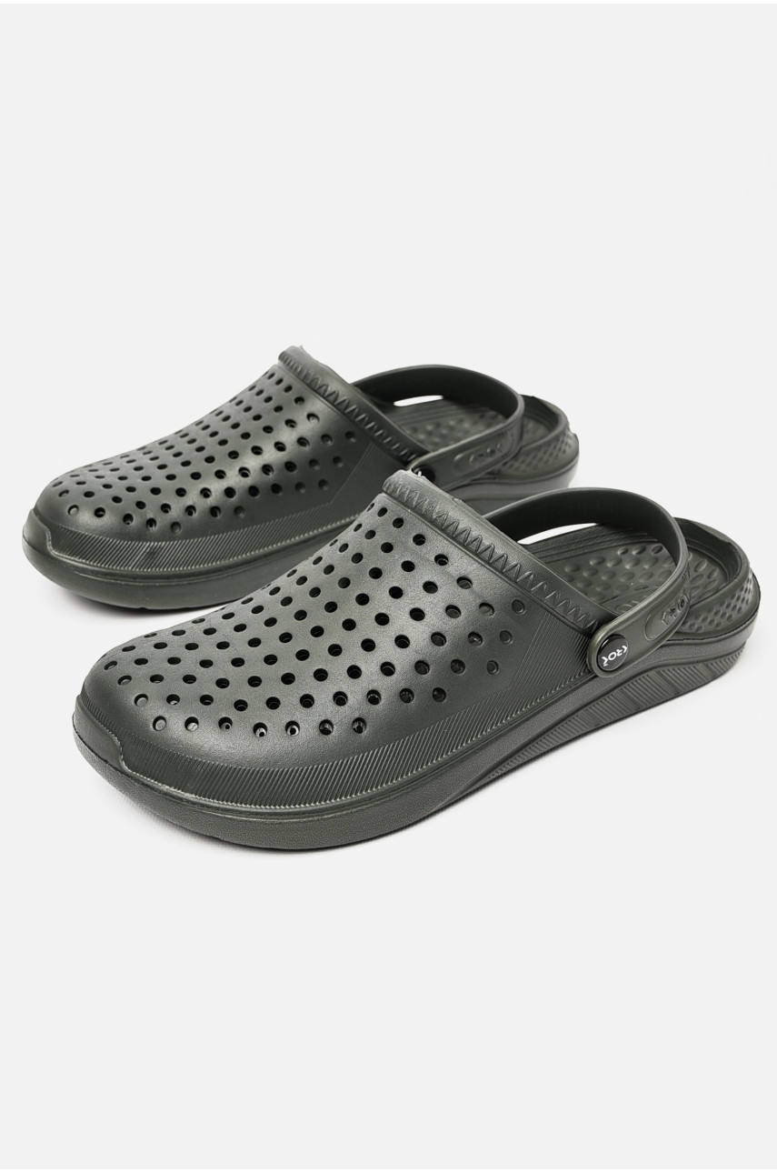 Кроксы мужские цвета хаки с-68 196193