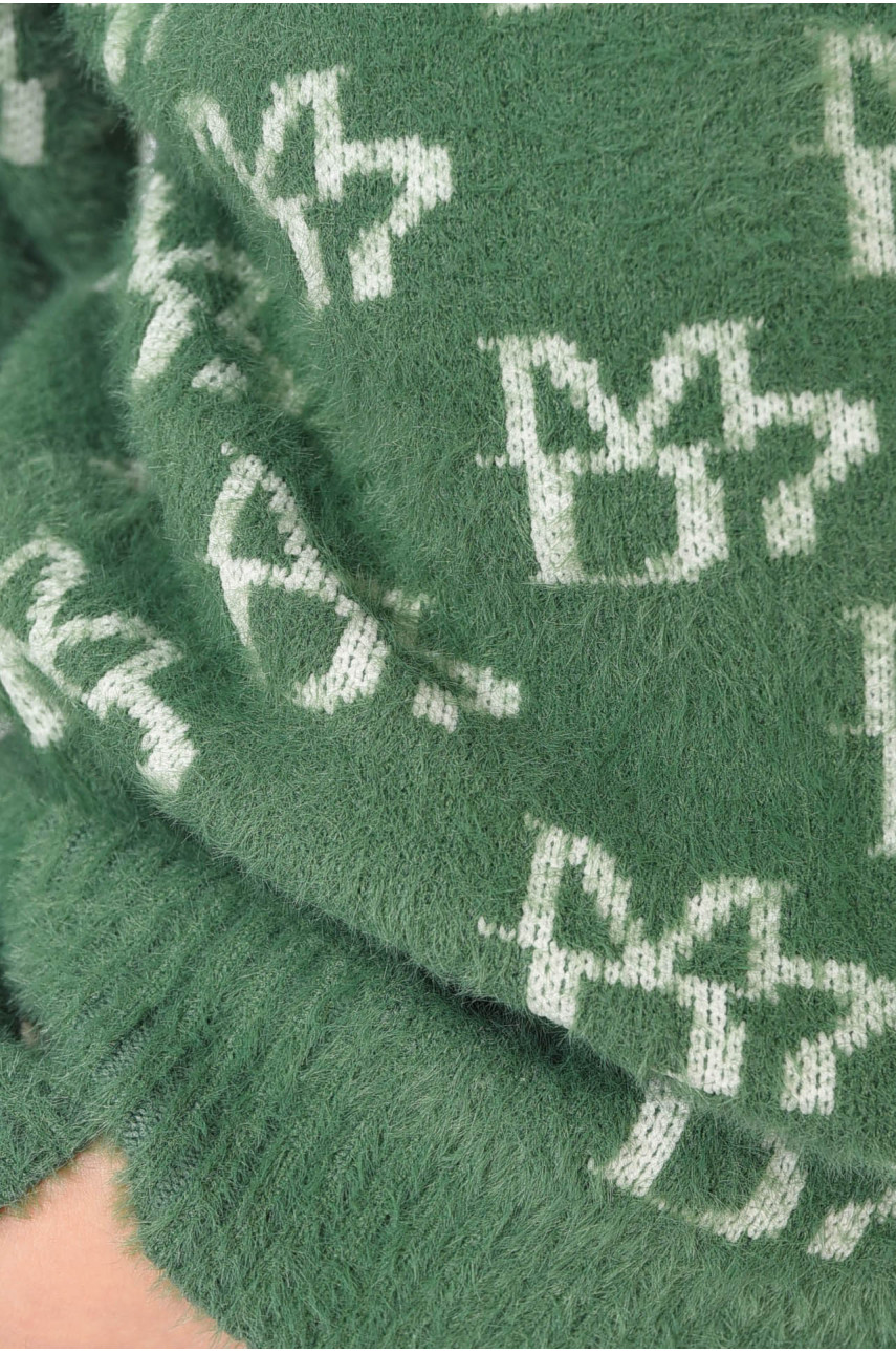 Свитер детский для девочки зеленого цвета 215 196208 Свитер детский для девочки зеленого цвета 215 196208