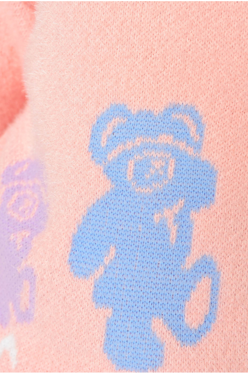 Свитер детский для девочки розового цвета 387 196215 Свитер детский для девочки розового цвета 387 196215