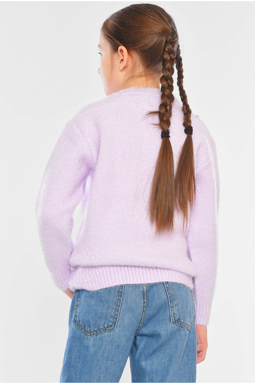 Светр дитячий для дівчинки бузкового кольору 387 196217