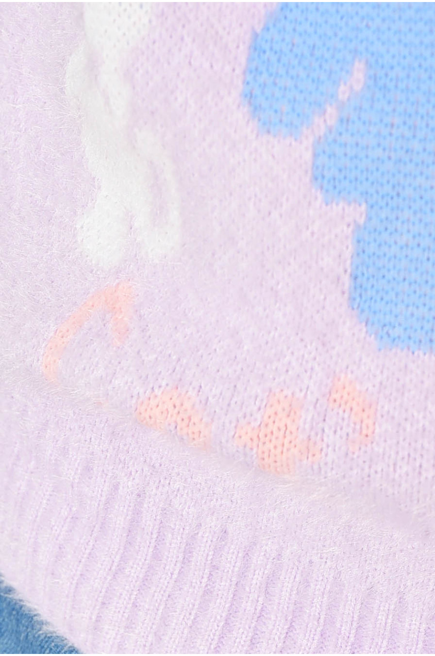 Светр дитячий для дівчинки бузкового кольору 387 196217