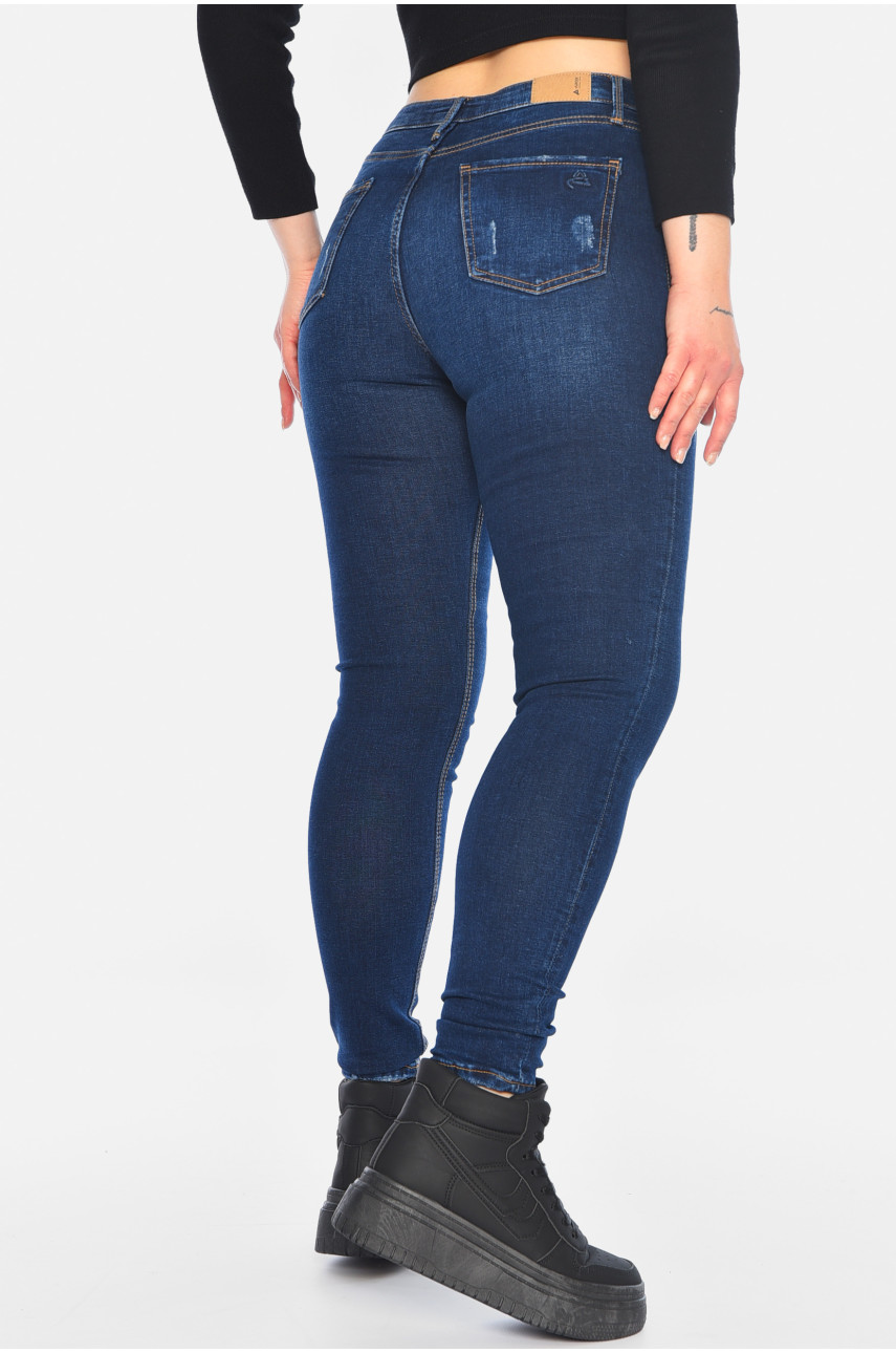 Джинси жіночі скінні темно-синього кольору 6112-31 196228 Джинси жіночі скінні темно-синього кольору 6112-31 196228