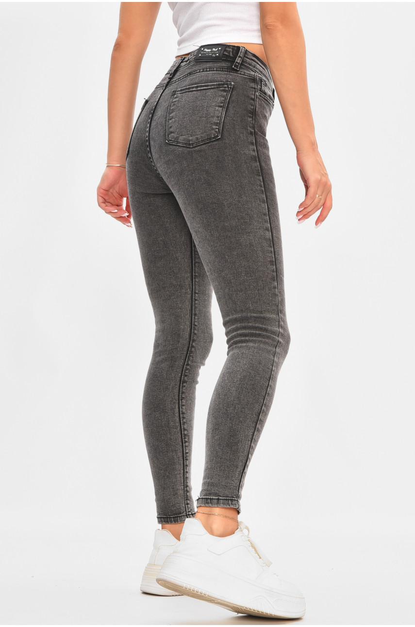 Джинси жіночі скінні сірого кольору 4244 196232 Джинси жіночі скінні сірого кольору 4244 196232