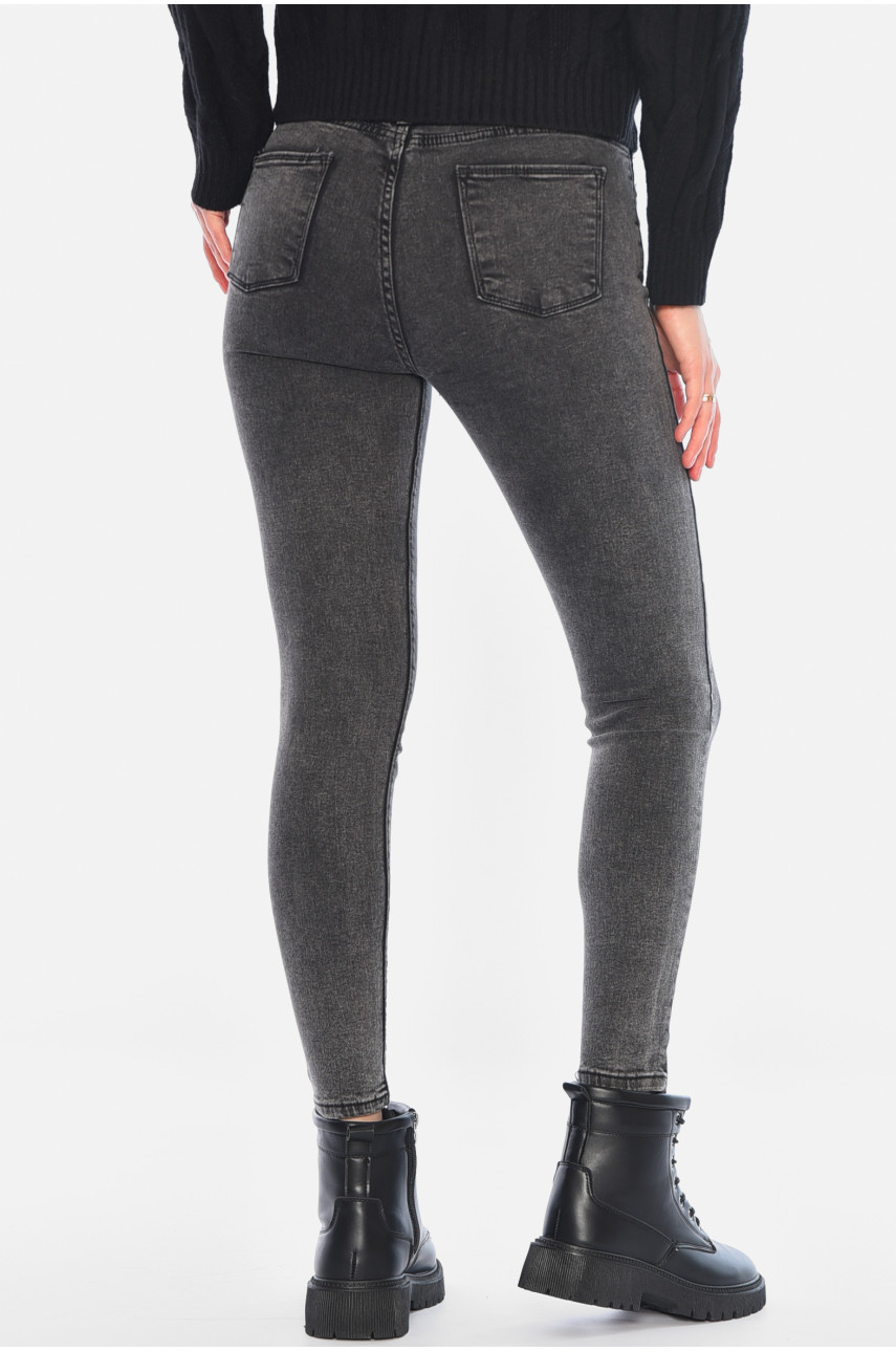 Джинси жіночі скінні сірого кольору 4244-7 196233