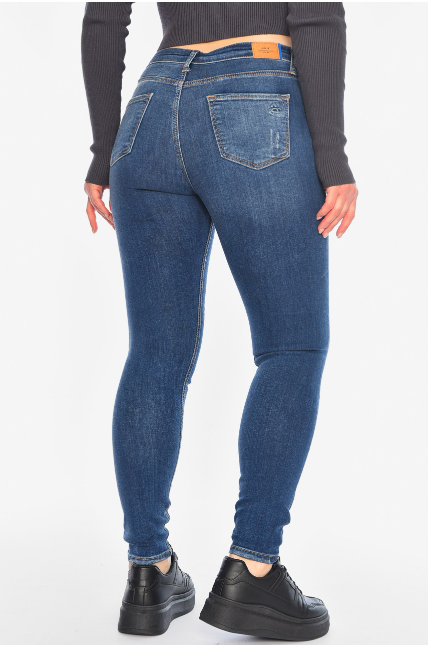 Джинси жіночі скінні синього кольору 3512-162 196238
