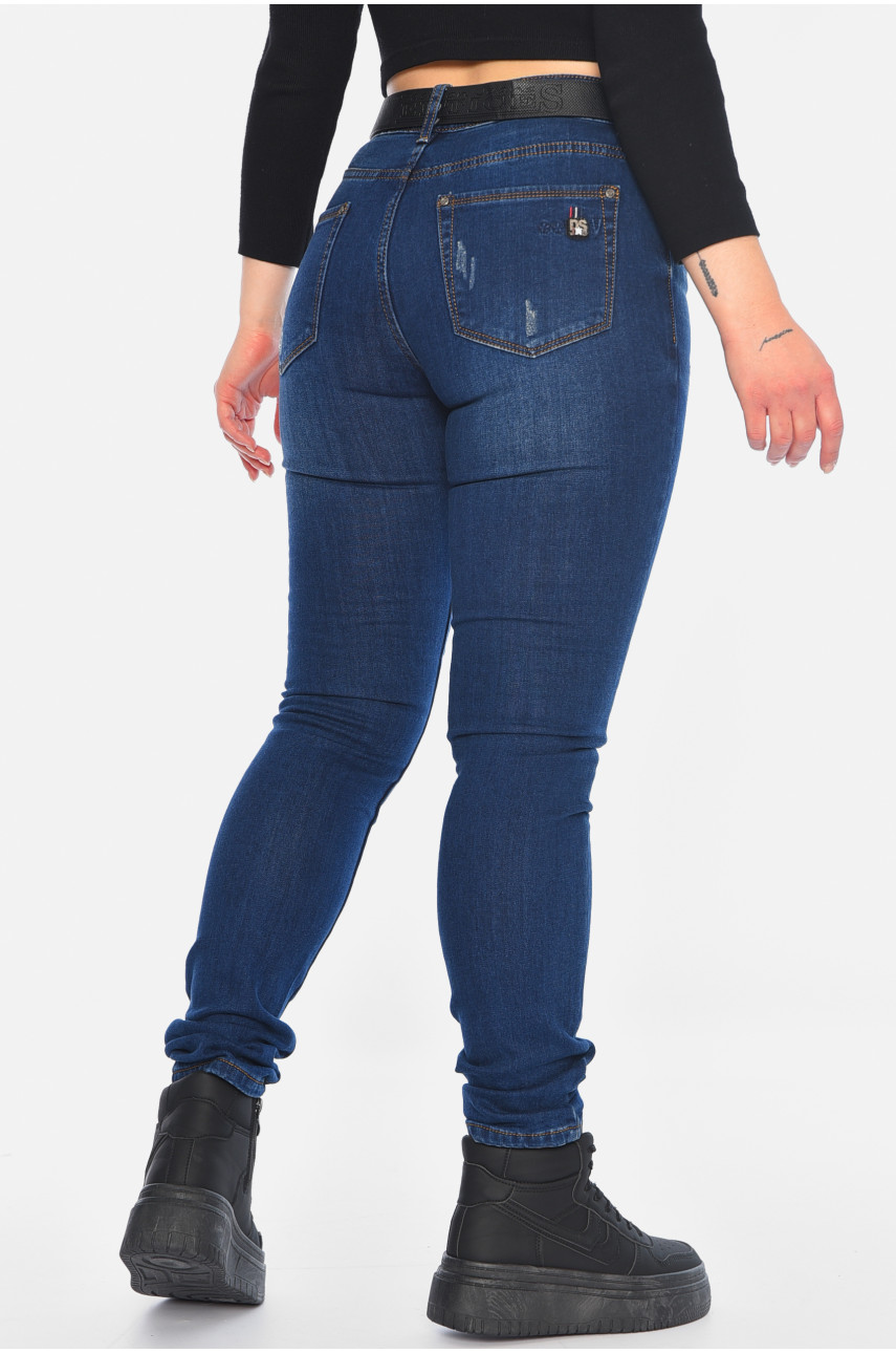 Джинси жіночі скінні синього кольору 940 196240